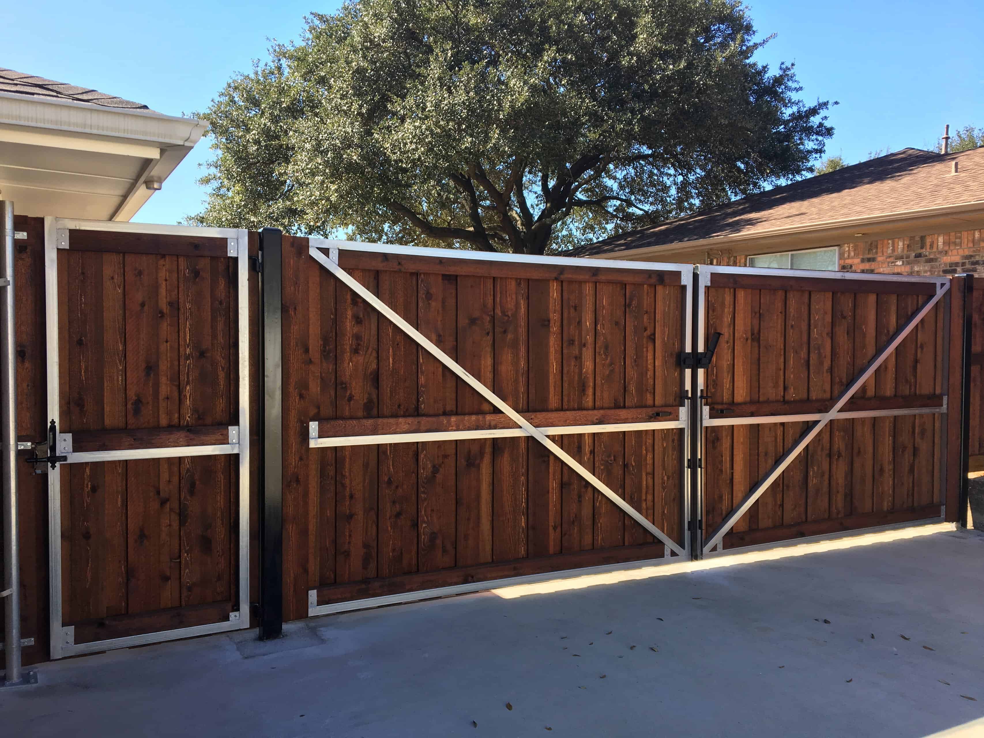 Automated slide gate on v groove track Fort Worth TX