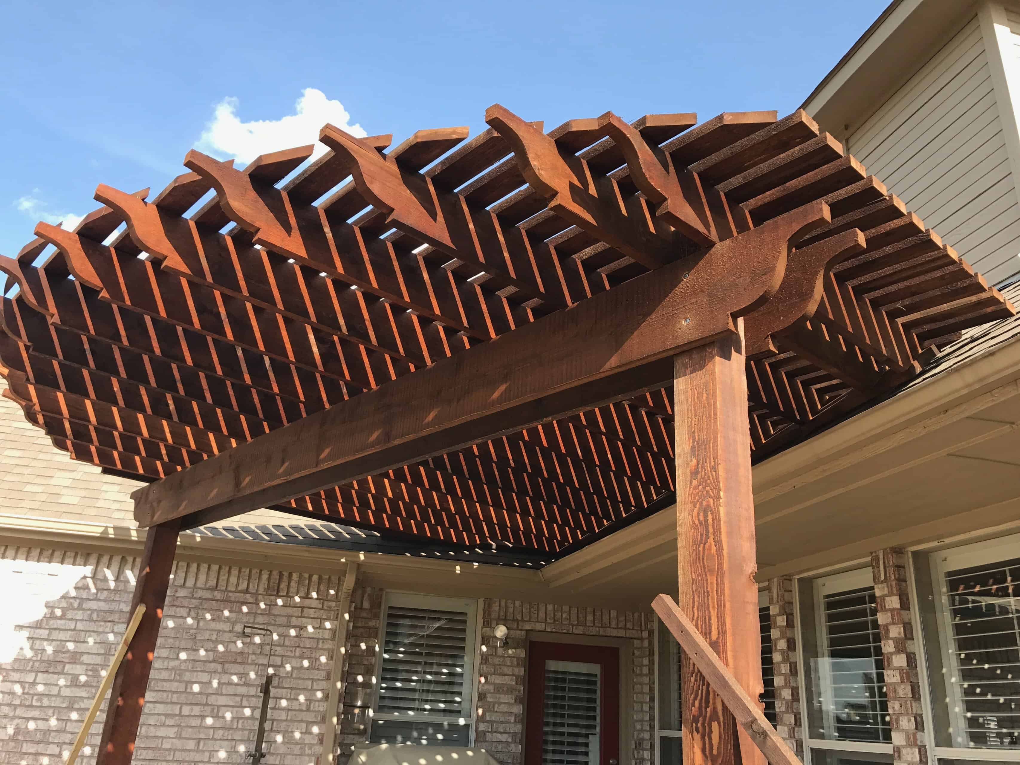 Custom cedar pergola Frisco TX