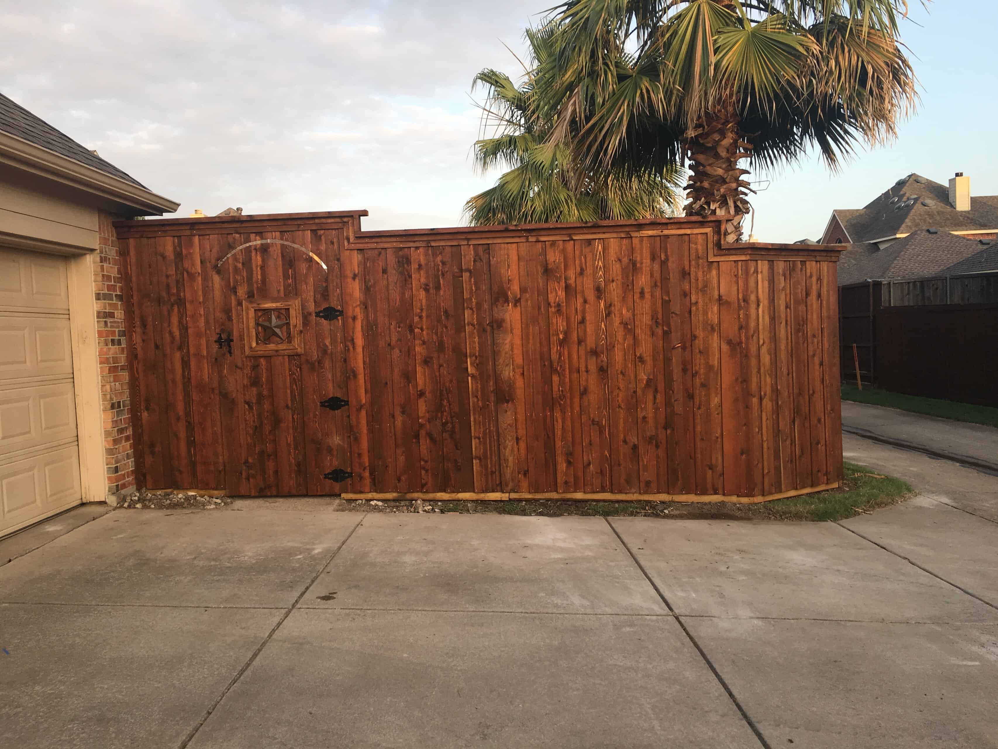 8ft cedar board on board fence with 2x6 rot board