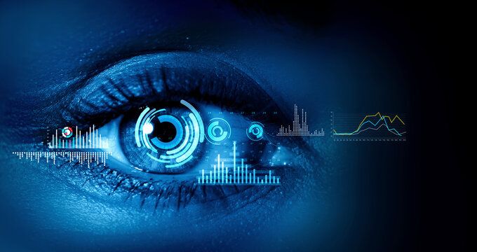 Futuristic AI technology and digital interface concept
