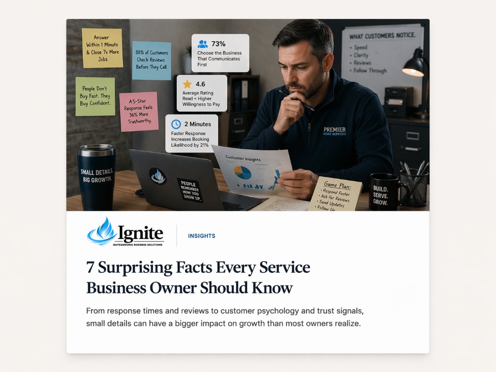 Service business owner reviewing lead and response insights