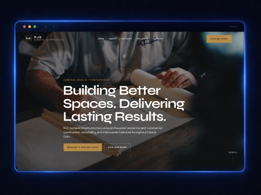 RJE General Construction website preview
