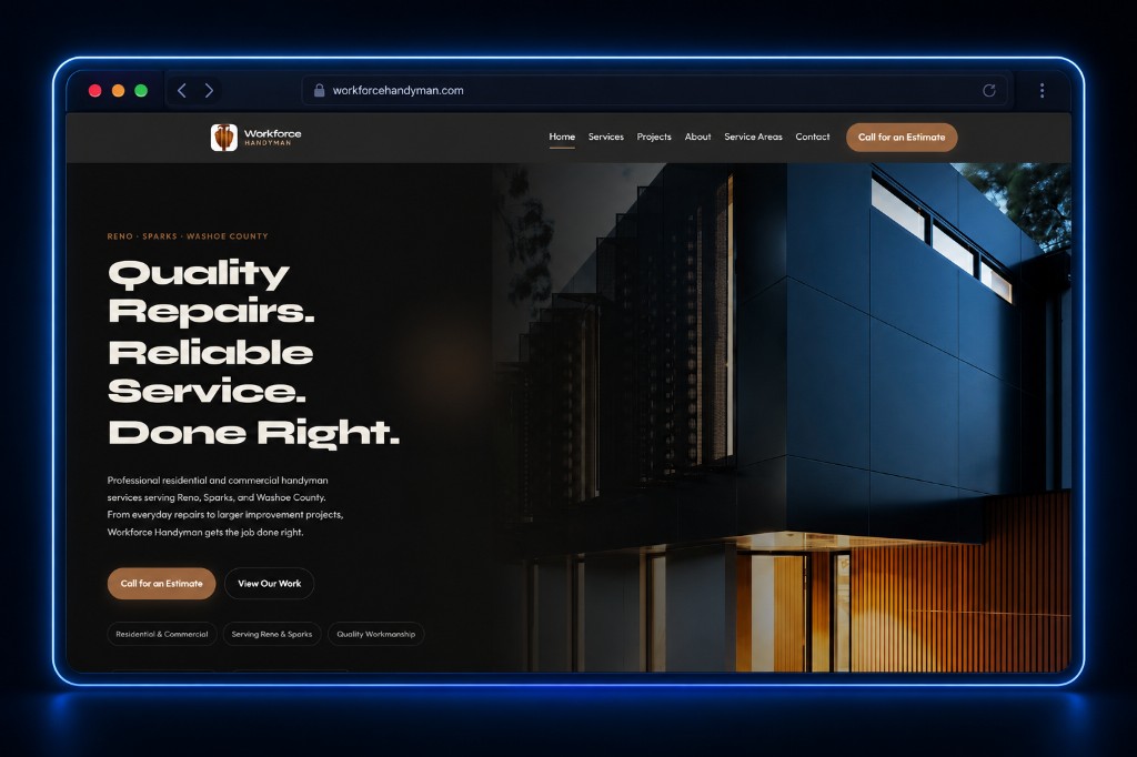 Workforce Handyman website preview