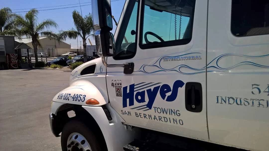Hayes Towing truck in San Bernardino