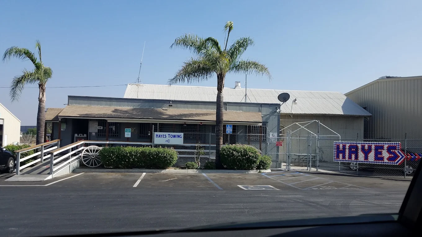 Hayes Towing location at 5486 Industrial Parkway in San Bernardino